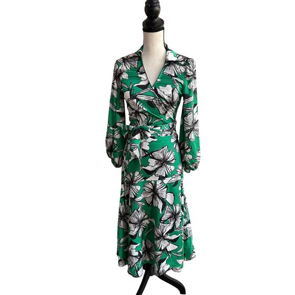 Alexis Other - Alexis Floral Wrap Top & Midi Skirt Set Green White Print Women’s Large Resort
